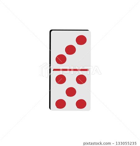 three and five domino card icons 133055235