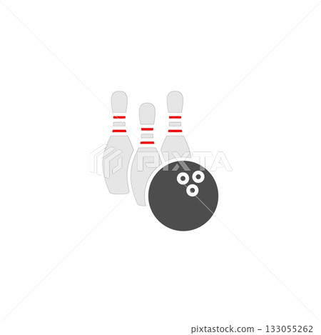 Bowling strike vector illustration of a bowling ball 133055262