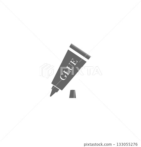 Glue icon silhouette vector flat illustration design pack. 133055276