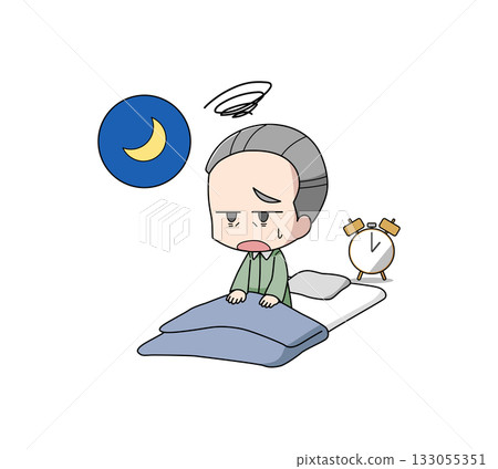一幅老者半夜醒來的插圖 133055351