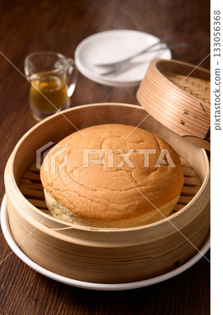 台灣卡斯提拉蛋糕，用竹蒸籠蒸製 133056368