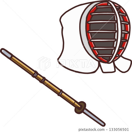 劍道竹劍與麵具(白色) 劍道竹劍與麵具(白色) 133056501