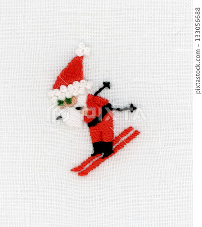 滑雪聖誕老人刺繡 滑雪聖誕老人刺繡 133056688