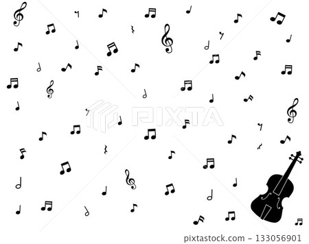 Violin and Music Notes Wallpaper 133056901