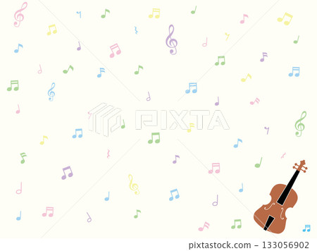 Violin and Music Notes Wallpaper 133056902