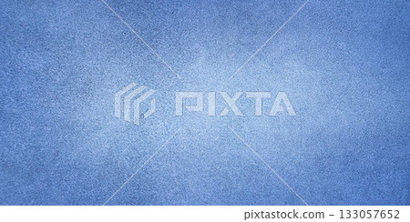 Blue suede background with light center. Natural suede leather blue. 133057652
