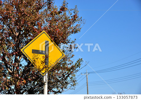 警報信號和藍天 133057873