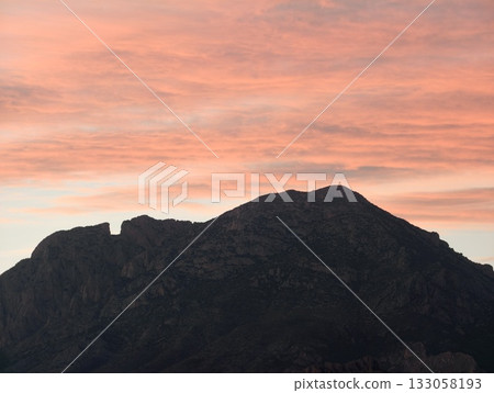 gentle twilight scenery, serene mountain dusk backdrop, calm evening view with pastelcolored gentle twilight scenery, serene mountain dusk backdrop, calm evening view with pastelcolored 133058193