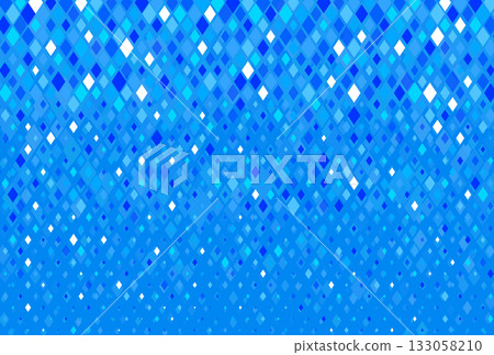 Background material blue light blue glitter gradation sparkle diamond pattern diagonal background Background material blue light blue glitter gradation sparkle diamond pattern diagonal background 133058210