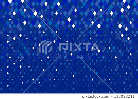 Background material Blue navy blue glitter gradation sparkle diamond pattern diagonal background Background material Blue navy blue glitter gradation sparkle diamond pattern diagonal background 133058211