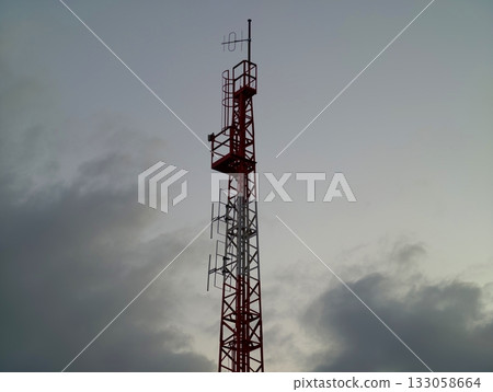 skyline tower silhouette, silhouetted red tower with dramatic skies and minimalist design skyline tower silhouette, silhouetted red tower with dramatic skies and minimalist design 133058664