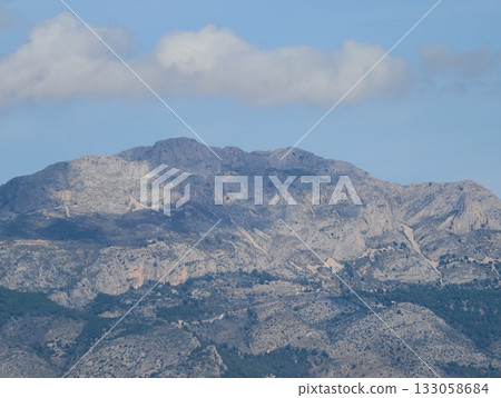 mountain range scenery, impressive rocky heights with textured features and expansive scenic views mountain range scenery, impressive rocky heights with textured features and expansive scenic views 133058684