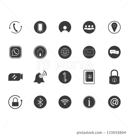 communication app icon communication app icon 133058804