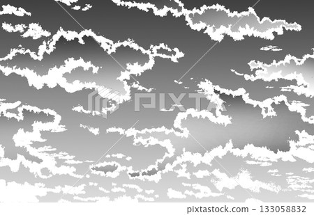 Magnificent sky monochrome cartoon material Magnificent sky monochrome cartoon material 133058832