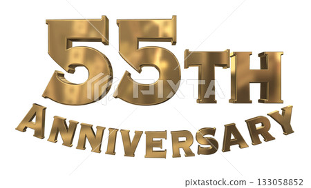 3DCG文字“55週年紀念/55週年紀念標誌閃耀” 3DCG文字“55週年紀念/55週年紀念標誌閃耀” 133058852