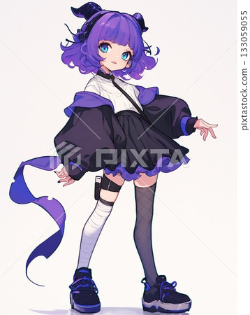 A deformed, chibi-style girl 133059055