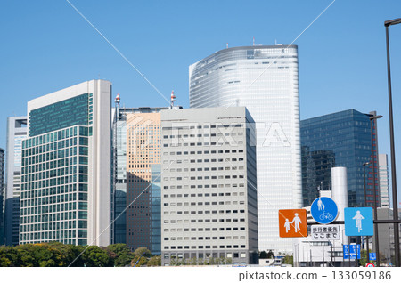 View of Shiodome from Tsukiji Bridge View of Shiodome from Tsukiji Bridge 133059186