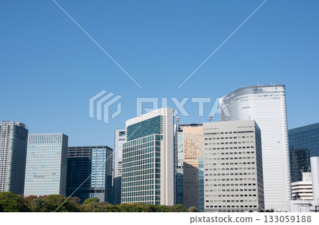 View of Shiodome from Tsukiji Bridge View of Shiodome from Tsukiji Bridge 133059188