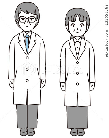 身穿白大褂的男女插圖 3 133059368