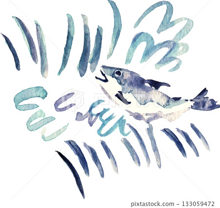 鮭魚逆流而上的插圖 133059472