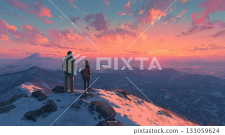 黎明時分，山頂籠罩在一片緋紅的光芒中——這是一個神秘的時刻，壯麗的自然景觀全景在你眼前徐徐展開，閃爍的雲朵也盡收眼底。 133059624