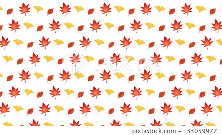 秋葉和銀杏葉圖案背景材料 秋葉和銀杏葉圖案背景材料 133059977