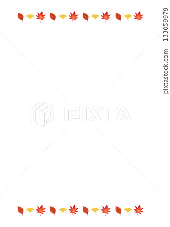 Autumn frame of autumn leaves and ginkgo Autumn frame of autumn leaves and ginkgo 133059979
