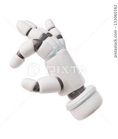 Robotic hand gesture 3D cartoon style vector icon, AI electronic assistant system, artificial intelligence technology Robotic hand gesture 3D cartoon style vector icon, AI electronic assistant system, artificial intelligence technology 133060162