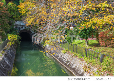 Autumn at Lake Biwa Canal, near the entrance to the second tunnel, Kyoto City 133060232