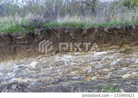 Soil and Rock Layers. Geological Structure and Earth Texture 133060821