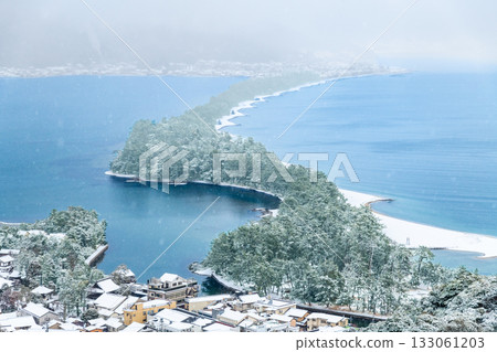 天橋立雪景 天橋立雪景 133061203