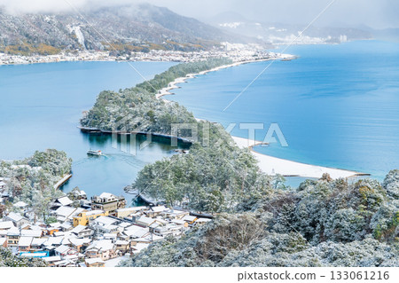 Amanohashidate snow scene Amanohashidate snow scene 133061216