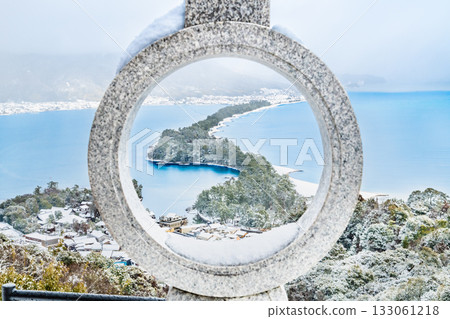 Amanohashidate snow scene Amanohashidate snow scene 133061218