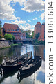 Boats on the Ilmenau River in Germany 133061604