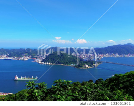 The Kanmon Straits as seen from Shimonoseki City, Yamaguchi Prefecture The Kanmon Straits as seen from Shimonoseki City, Yamaguchi Prefecture 133061861