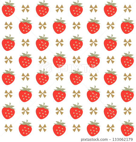 草莓和絲帶/金色 133062179