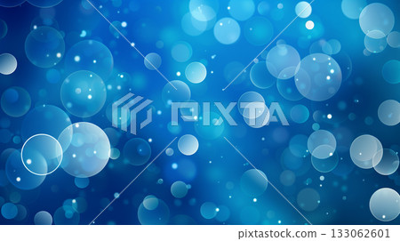 Blue bokeh. Abstract background with blurry festival lights and outdoor celebration bokeh. Colorful background. Abstract design with textured. 133062601
