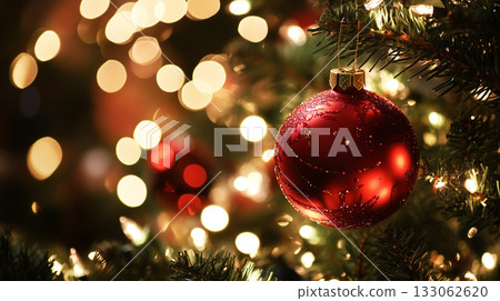 Christmas decoration on dark background Christmas decoration on dark background 133062620