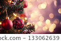 Christmas decoration on dark background 133062639