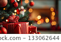Christmas decoration on dark background 133062644