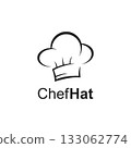 Simple Chef Hat Silhouette Design 133062774