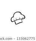 Simple Chef Hat Silhouette Design 133062775