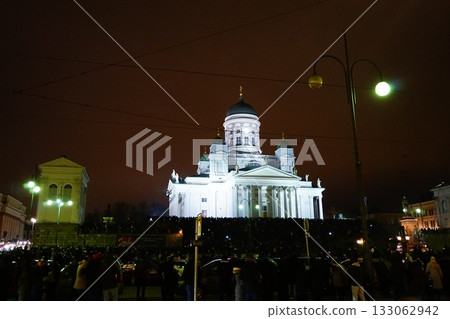 Helsinki, Finland, Winter, Christmas, Cityscape 133062942