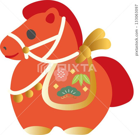 馬年泥鈴插畫 - 新年卡片、新年裝飾、日式風格、現代設計、可愛插畫 馬年泥鈴插畫 - 新年卡片、新年裝飾、日式風格、現代設計、可愛插畫 133063097