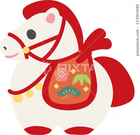馬年泥鈴插畫 - 新年卡片、新年裝飾、日式風格、現代設計、可愛插畫 馬年泥鈴插畫 - 新年卡片、新年裝飾、日式風格、現代設計、可愛插畫 133063099