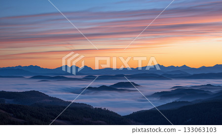 Sea of clouds and gradation Sea of clouds and gradation 133063103