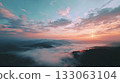 Sea of clouds and gradation 133063104
