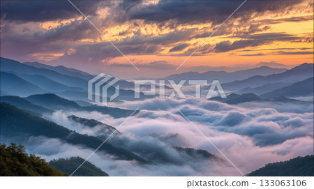 Sea of clouds and gradation 133063106