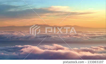 Sea of clouds and gradation 133063107