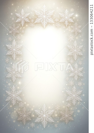 雪花狀的相框籠罩在柔光之中 雪花狀的相框籠罩在柔光之中 133064211